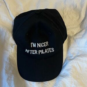 Black and white Pilates baseball cap